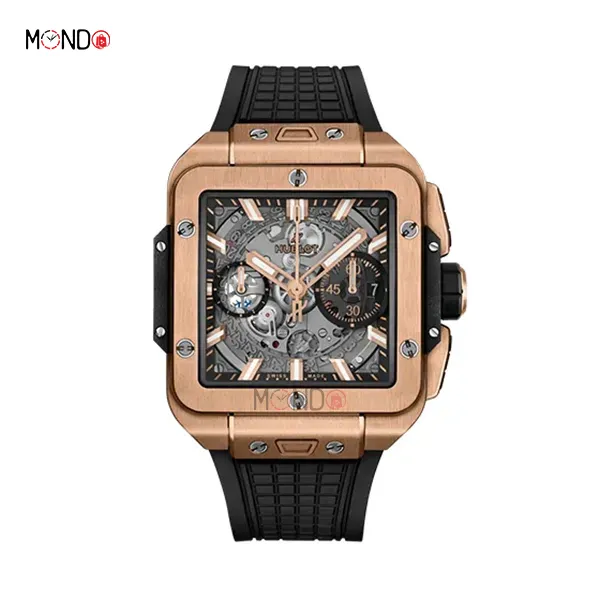 ساعت مردانه هابلوت رزگلد Hublot Square Bang