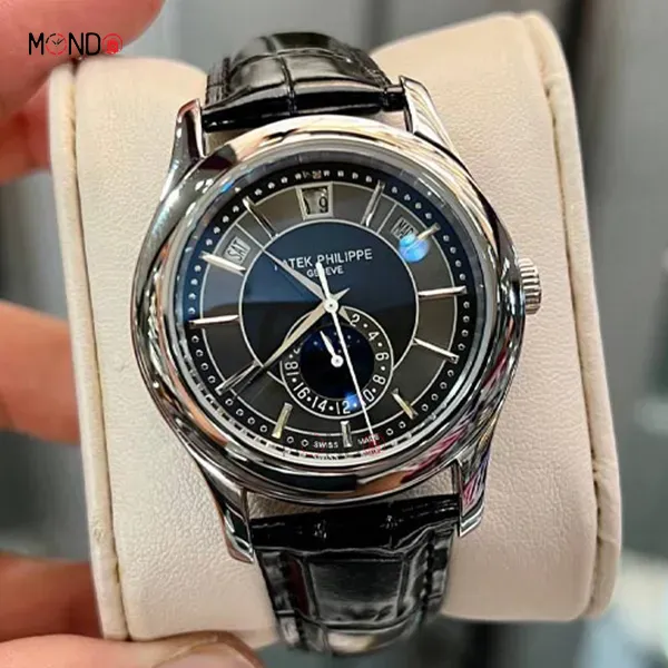 ساعت مچی مردانه پتک فیلیپ مشکی بند چرمی Patek Philippe