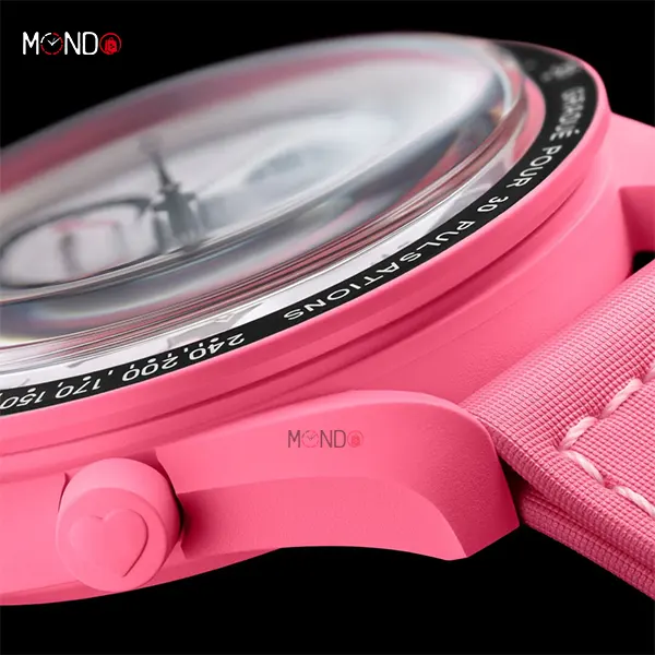 امگا سواچ صورتی MISSION TO THE PINK MOONPHASE