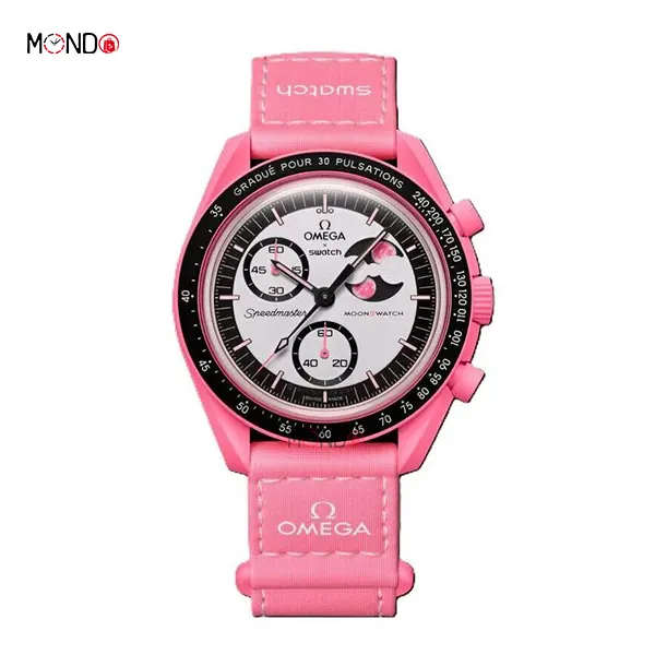 امگا سواچ صورتی MISSION TO THE PINK MOONPHASE