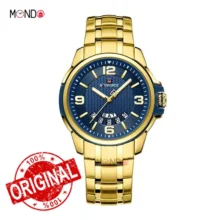 ساعت مردانه نیوی فورس آبی طلایی مدل Nf 9215 G-BE-BE