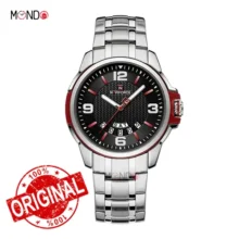 ساعت مردانه نیوی فورس مشکی قرمز مدل Nf 9215 S-R-B