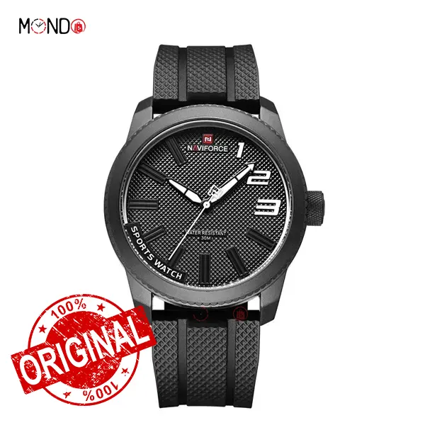 NF 9202T B-W-B copy ساعت مردانه نیوی فورس مدل NF 9202T B-W-B مشکی