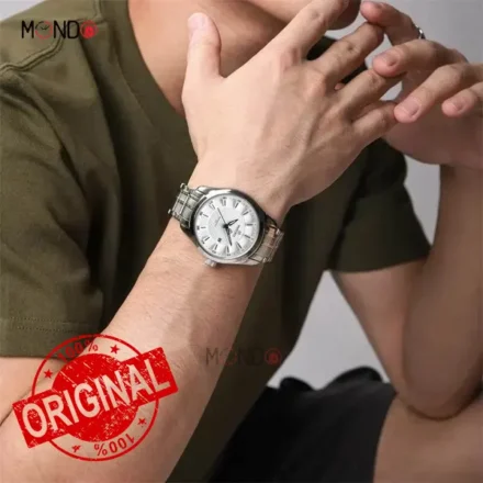 ساعت مردانه نیوی فورس مدل NF 8032 S-W تمام نقره ای استایل روی دست