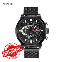 ساعت نیوی فورس مردانه مدل NF9068S-B-W-B بند فلزی