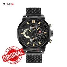 ساعت نیوی فورس مردانه مدل NF9068S-B-Y-B بند فلزی