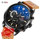 ساعت نیوی فورس مردانه مدل NF9068L-B-Y-BN بند چرمی از بالا