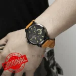 ساعت نیوی فورس مردانه مدل NF9068L-B-Y-BN بند چرمی روی دست