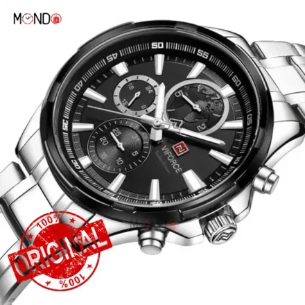ساعت نیوی فورس مردانه مدل NF9089S S-B بند فلزی از بالا