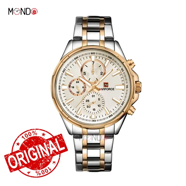 NF9089 RG-W ساعت نیوی فورس مردانه مدل NF9089S RG-W بند فلزی