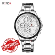 ساعت نیوی فورس مردانه مدل NF9089S S-W بند فلزی