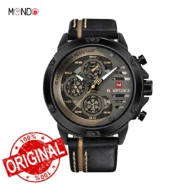 ساعت نیوی فورس مردانه مدل NF9110L B-Y-B بند چرمی