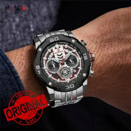 ساعت نیوی فورس مردانه مدل NF 9175 S-W استایل روی دست