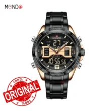 ساعت نیوی فورس مردانه مدل NF 9201 RG-B مشکی رزگلد